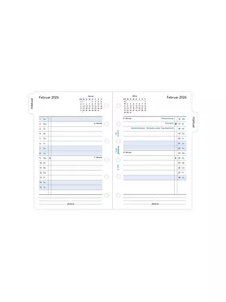 FILOFAX | Recambio de calendario Pocket 2026 Mes Alemán | 